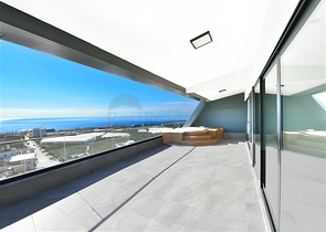 Komplex von luxuriösen Villen mit Meerblick in Avsallar