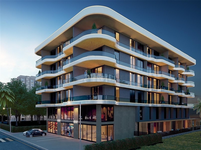 Wohnungen in einer neuen Wohnanlage, 50 m vom Strand entfernt im Stadtteil Kargicak