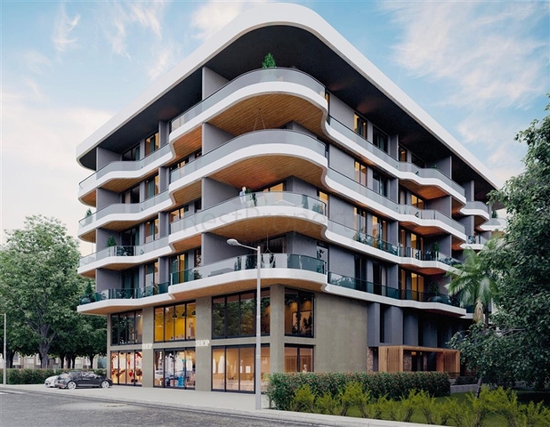 Wohnungen in einer neuen Wohnanlage, 50 m vom Strand entfernt im Stadtteil Kargicak