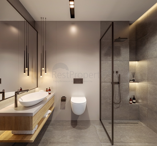 Villen im modernen Stil mit Seeblick.