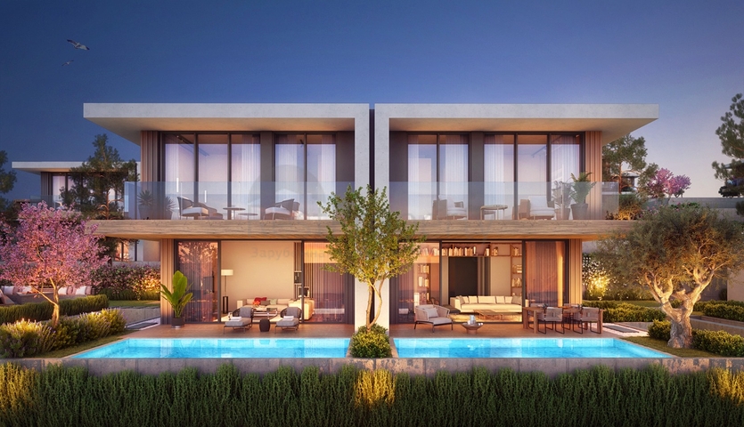 Villen im modernen Stil mit Seeblick.