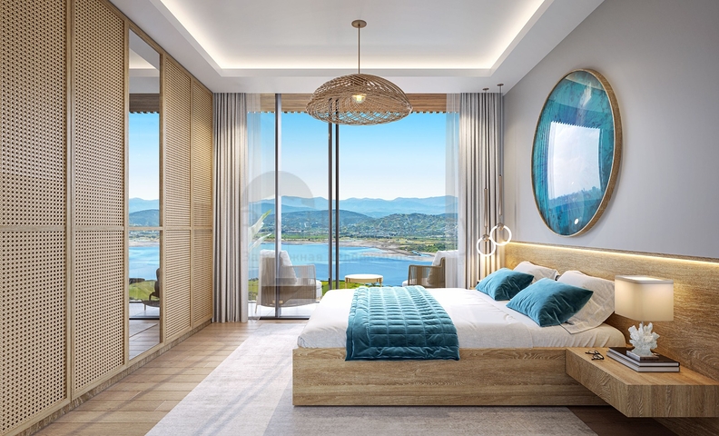 Villen im modernen Stil mit Seeblick.