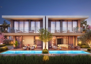 Villen im modernen Stil mit Seeblick.