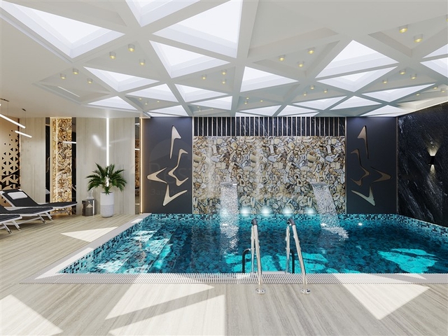 Komplex mit ganzjähriger Infrastruktur im grünen Viertel von Demirtas