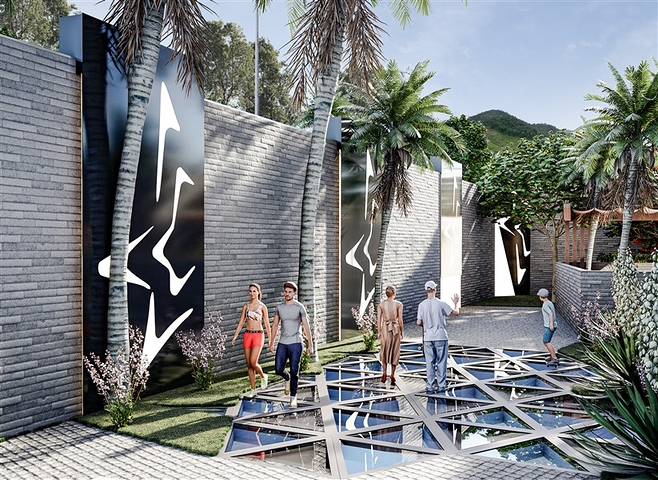 Komplex mit ganzjähriger Infrastruktur im grünen Viertel von Demirtas