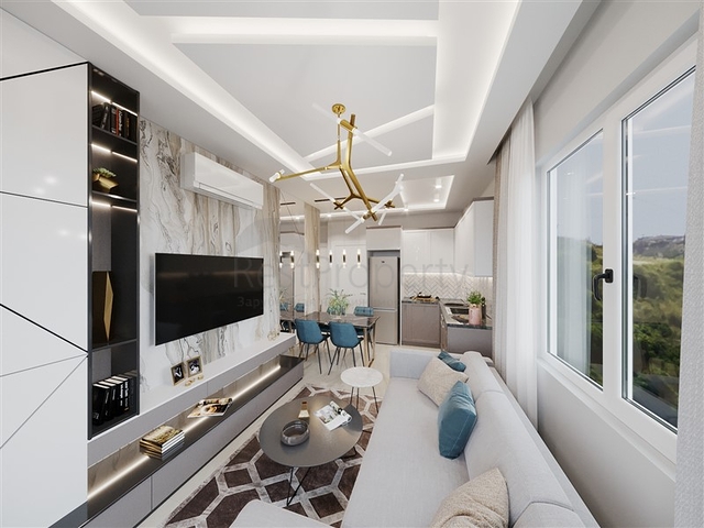 Komplex mit ganzjähriger Infrastruktur im grünen Viertel von Demirtas