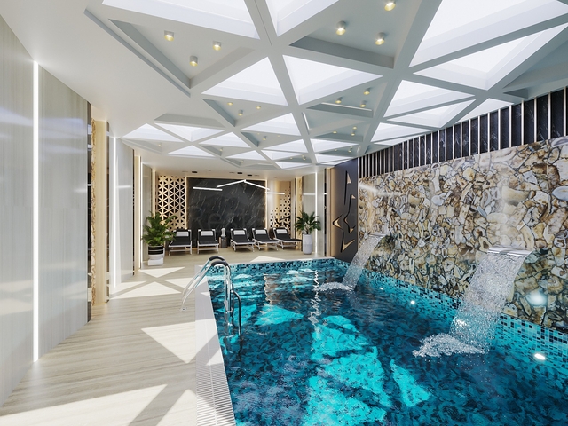 Komplex mit ganzjähriger Infrastruktur im grünen Viertel von Demirtas