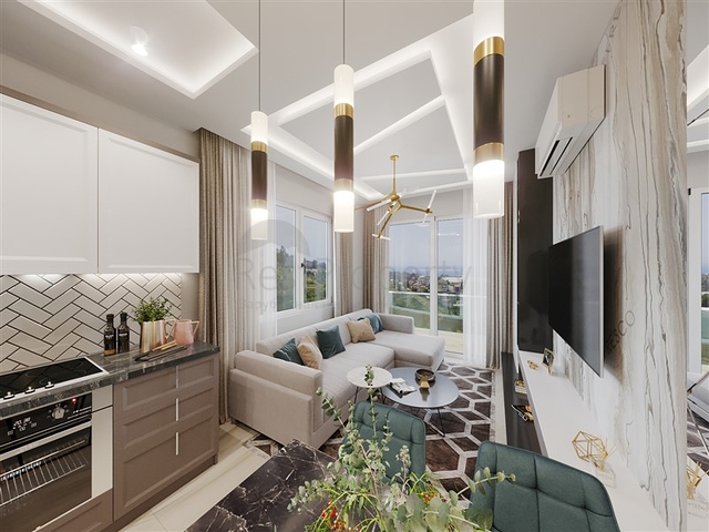 Komplex mit ganzjähriger Infrastruktur im grünen Viertel von Demirtas