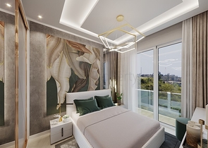 Komplex mit ganzjähriger Infrastruktur im grünen Viertel von Demirtas