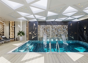 Komplex mit ganzjähriger Infrastruktur im grünen Viertel von Demirtas