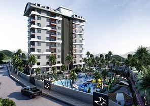 Komplex mit ganzjähriger Infrastruktur im grünen Viertel von Demirtas