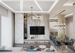 Komplex mit ganzjähriger Infrastruktur im grünen Viertel von Demirtas