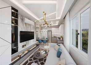 Komplex mit ganzjähriger Infrastruktur im grünen Viertel von Demirtas