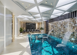 Komplex mit ganzjähriger Infrastruktur im grünen Viertel von Demirtas