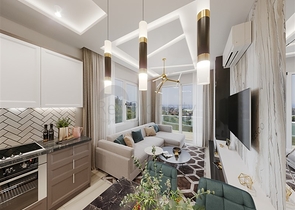 Komplex mit ganzjähriger Infrastruktur im grünen Viertel von Demirtas