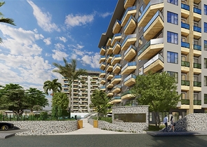 1+1 Wohnung in einem neu gebauten Haus im Stadtteil Avsallar