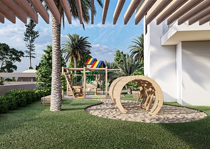 Zweizimmerwohnung mit Panoramablick auf die Berge im Stadtteil Mahmutlar