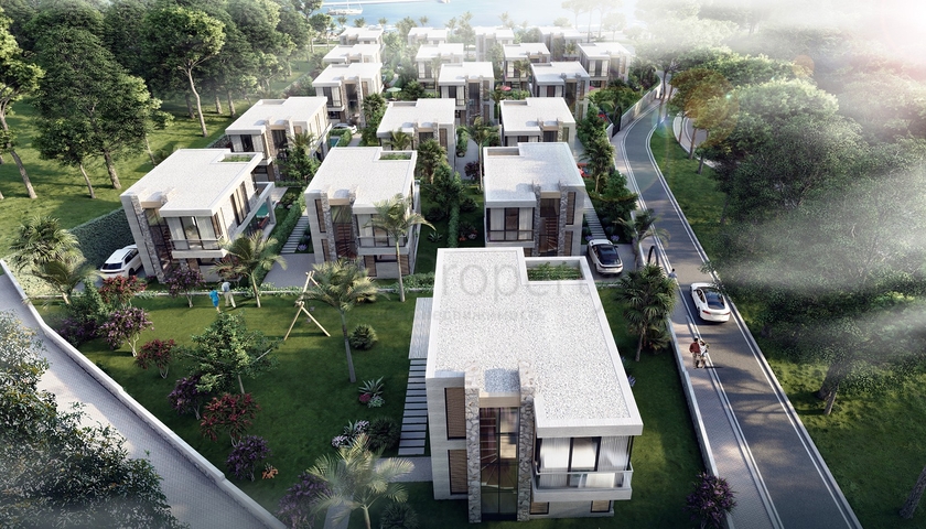 Attraktive Villen umgeben von üppiger Natur