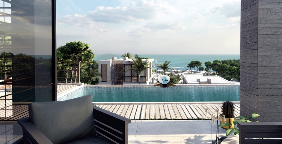 Attraktive Villen umgeben von üppiger Natur