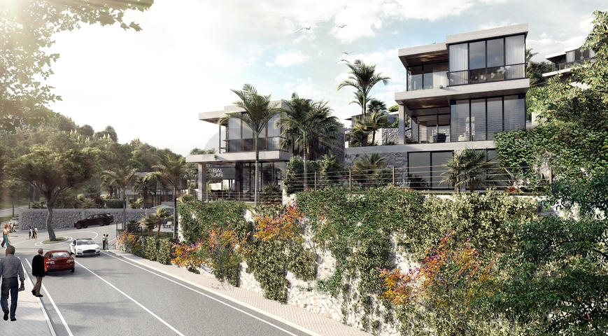 Attraktive Villen umgeben von üppiger Natur