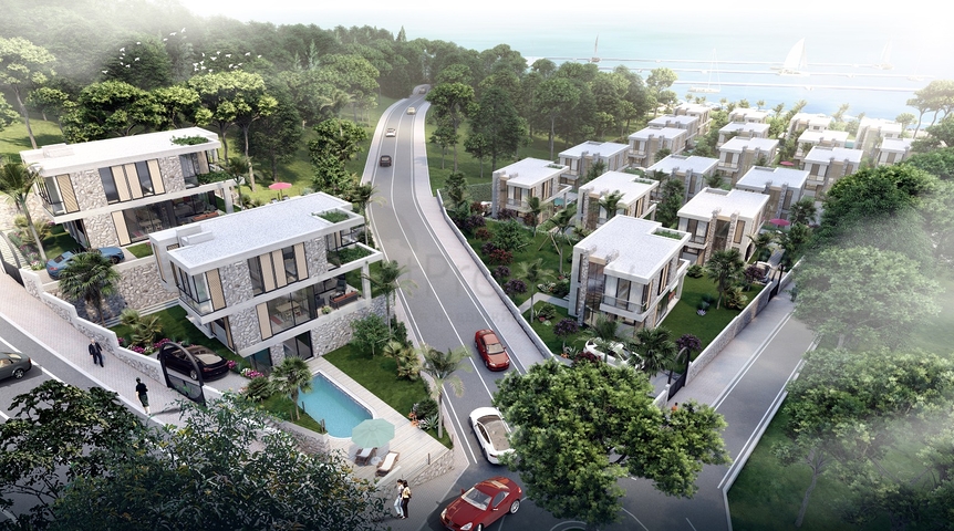 Attraktive Villen umgeben von üppiger Natur