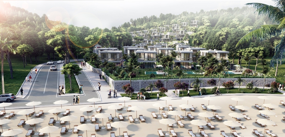 Attraktive Villen umgeben von üppiger Natur