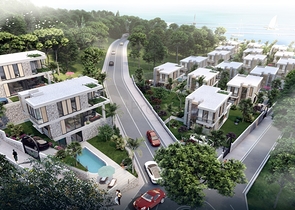 Attraktive Villen umgeben von üppiger Natur