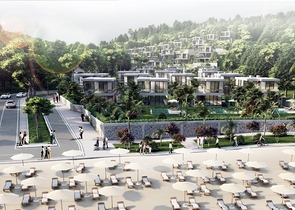 Attraktive Villen umgeben von üppiger Natur