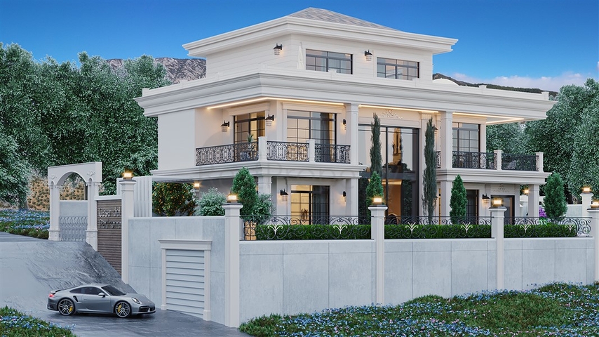 Villa mit Meerblick 5+1 in Kargicak