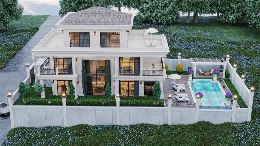 Villa mit Meerblick 5+1 in Kargicak