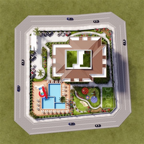 Neuer Baukomplex im vielversprechenden Stadtteil Gazipasa Neuer Baukomplex im vielversprechenden Stadtteil Gazipasa