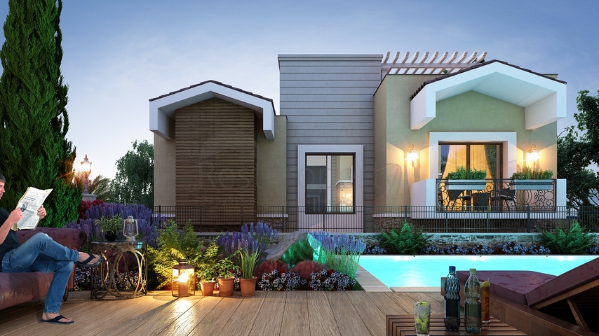 Investitionsprojekt umgeben von Natur