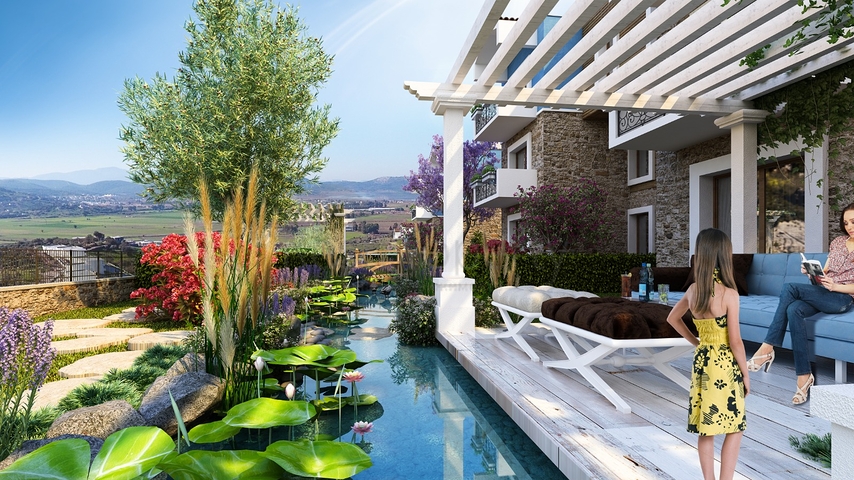 Investitionsprojekt umgeben von Natur