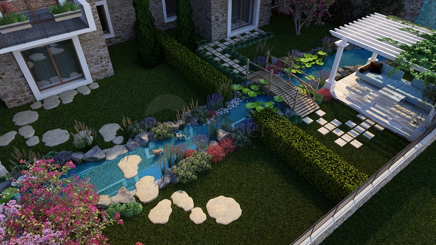 Investitionsprojekt umgeben von Natur