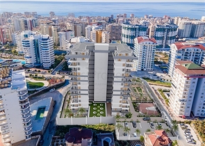 1+1 Wohnung in einem Premium-Komplex im Baugebiet von Mahmutlar