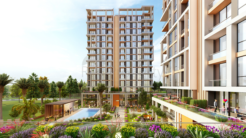 Investitionsprojekt in der Baugrubenphase in der Gegend von Sanjaktepe