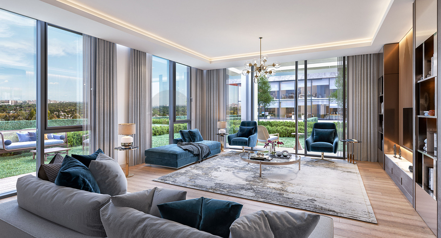 Investitionsprojekt in der Baugrubenphase in der Gegend von Sanjaktepe