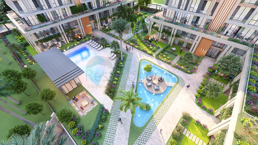 Investitionsprojekt in der Baugrubenphase in der Gegend von Sanjaktepe