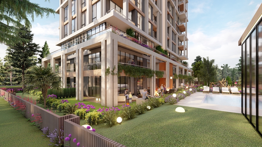 Investitionsprojekt in der Baugrubenphase in der Gegend von Sanjaktepe