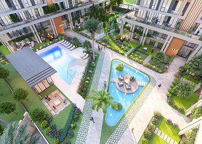 Investitionsprojekt in der Baugrubenphase in der Gegend von Sanjaktepe