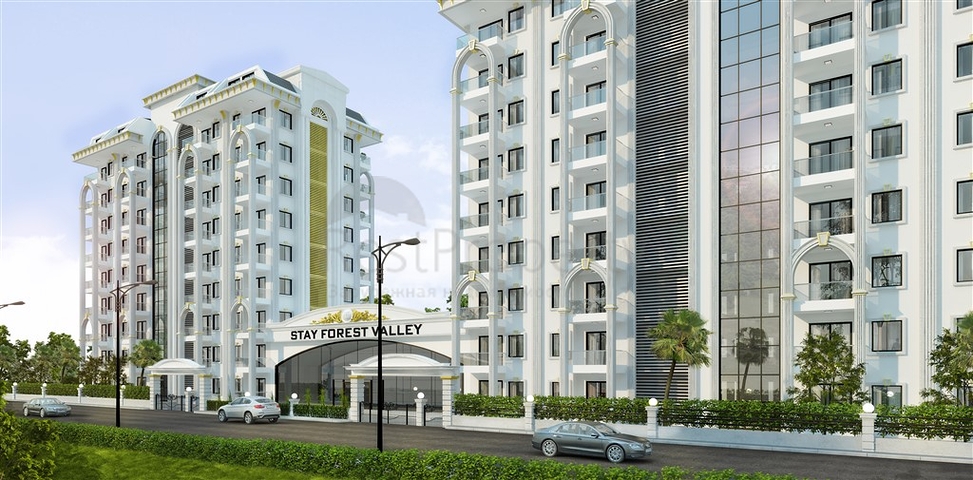 1+1 möblierte Wohnung im neuen Avsallar-Komplex