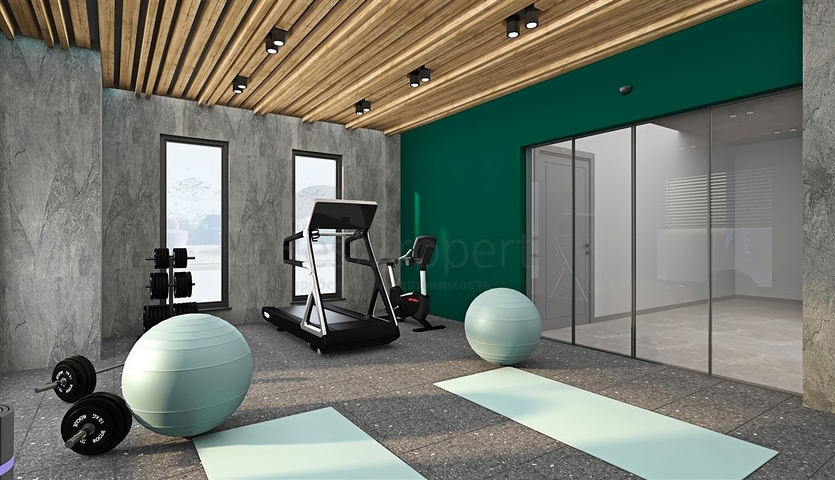 Ein moderner Boutique-Komplex in beiden