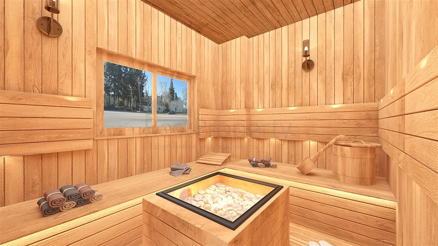 Ein moderner Boutique-Komplex in beiden