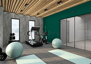 Ein moderner Boutique-Komplex in beiden