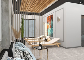 Ein moderner Boutique-Komplex in beiden