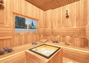 Ein moderner Boutique-Komplex in beiden