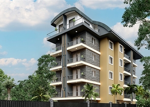 Ein moderner Boutique-Komplex in beiden