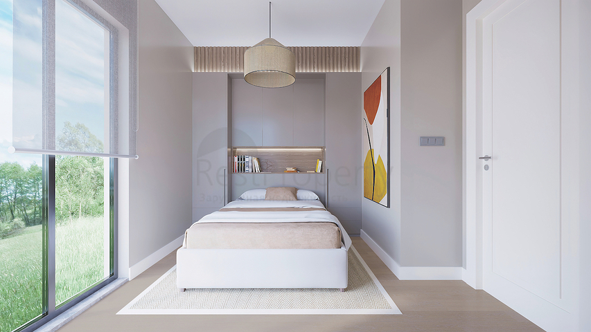 Das 2+1 Apartment im Eco-Komplex ist von Nadelwäldern in der Gegend von Dortepe am östlichen Ende von Bodrum umgeben.