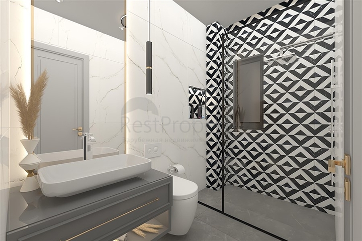 Neues Projekt einer exklusiven Villa im Stadtteil Kargicak Neues Projekt einer exklusiven Villa im Stadtteil Kargicak