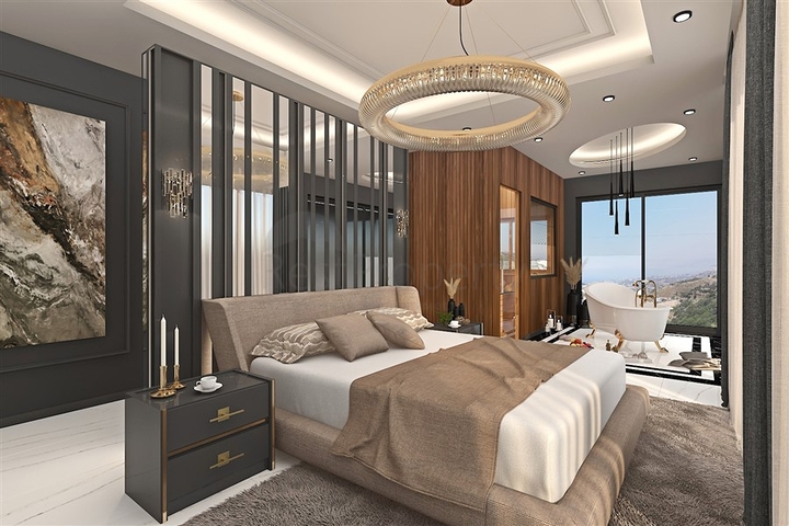 Neues Projekt einer exklusiven Villa im Stadtteil Kargicak Neues Projekt einer exklusiven Villa im Stadtteil Kargicak